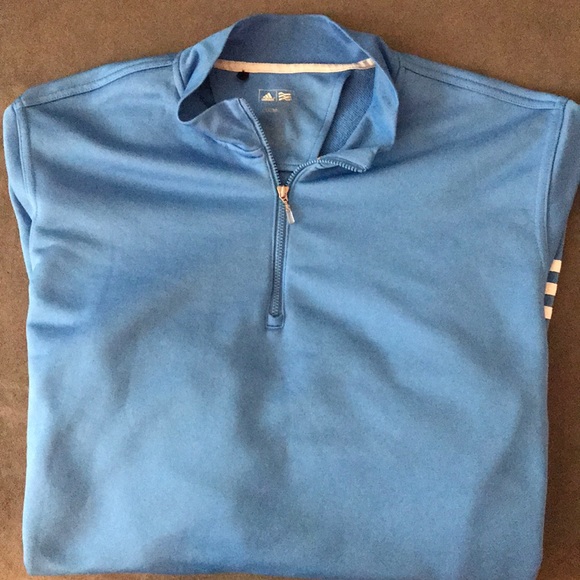 adidas Other - ⛳️ Adidas Men’s 1/4 Zip Blue ClimaLite Fleece - L